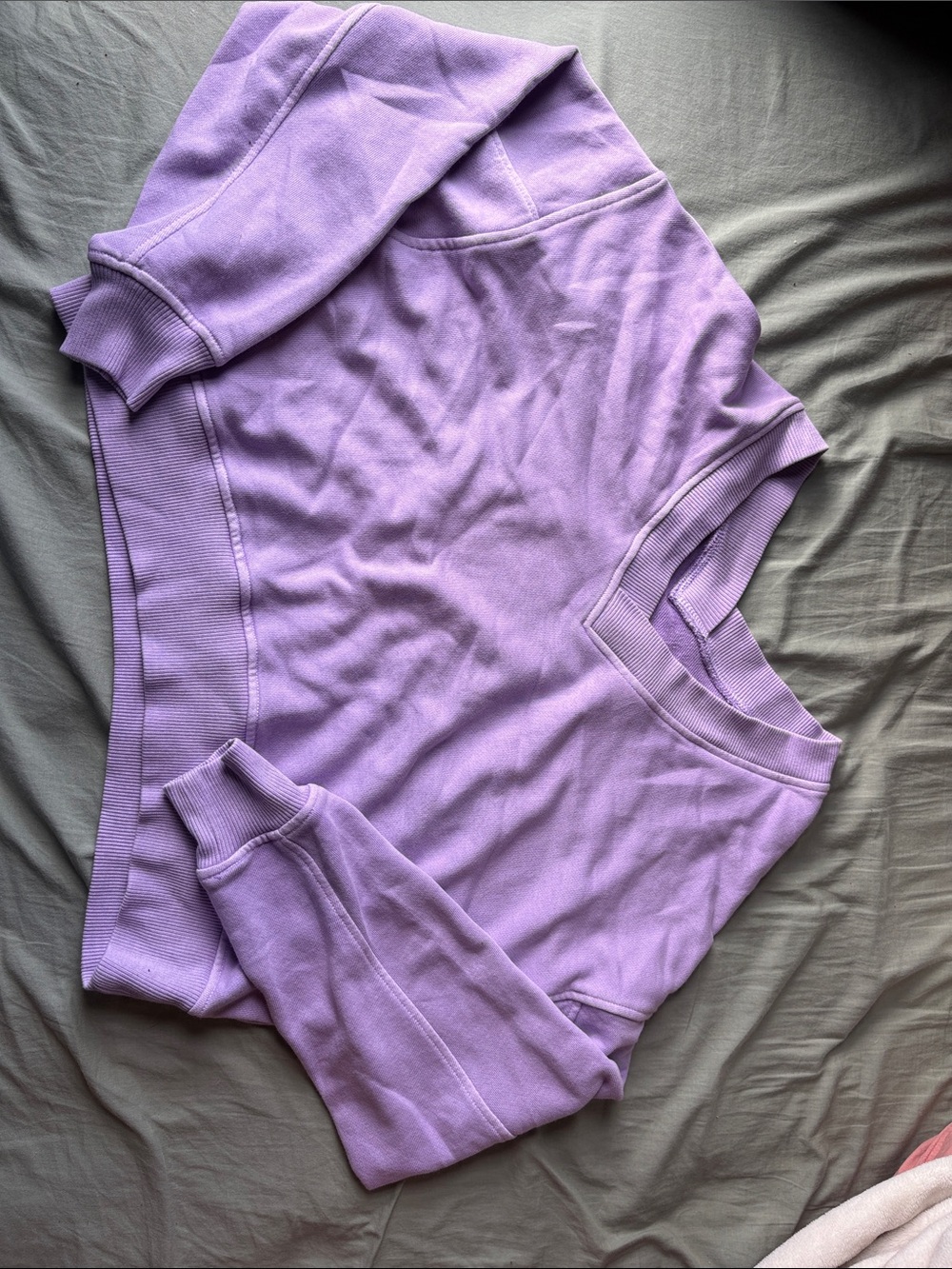 aerie Lavender V-Neck Pullover Sweatshirt